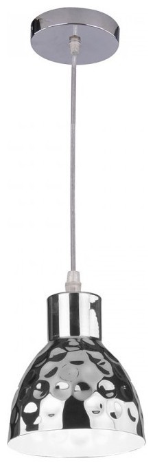 Κρεμαστό Φωτιστικό V-TAC Μεταλλικό Χρώμα Χρώμιο με ντουί Ε27 Φ150mm 3712