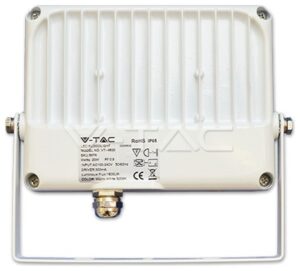 LED Προβολέας V-TAC 30W Λευκός SLIM SMD Θερμό Λευκό