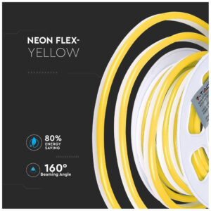 Αδιάβροχη Led Ταινία NEON FLEX 24V 10m Κίτρινο V-TAC 2518