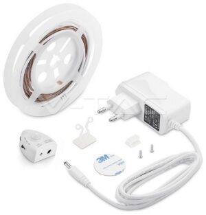 Ολοκληρωμένο σετ Ταινίας LED V-TAC Μονού Κρεβατιού με Αισθητήρα Θερμό Λευκό 2548