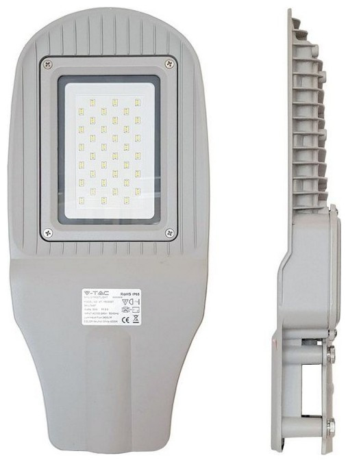 LED V-TAC Φωτιστικό Δρόμου SMD 30W Γκρι Φως Ημέρας
