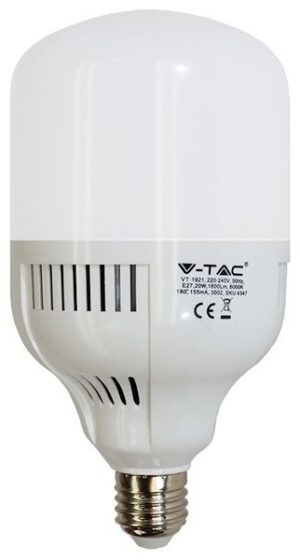 LED Λάμπα Ε27 40W ?27 A80 Big Plastic Ψυχρό Λευκό 6400K