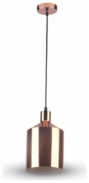 Κρεμαστό Φωτιστικό V-TAC Μεταλλικό Χρώμα Rose Gold Χαλκού με ντουί Ε27 Φ170 3706