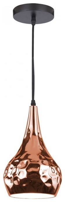 Κρεμαστό Φωτιστικό V-TAC Μεταλλικό Χρώμα Rose Gold Χαλκού με ντουί Ε27 Φ180 3708