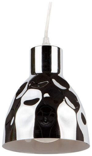 Κρεμαστό Φωτιστικό V-TAC Μεταλλικό Χρώμα Χρώμιο με ντουί Ε27 Φ150mm 3712