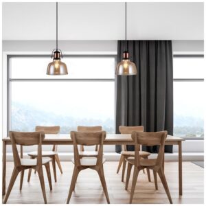 Κρεμαστό Φωτιστικό Vintage V-TAC Amber Γυαλί και ντουί Ε27 3726