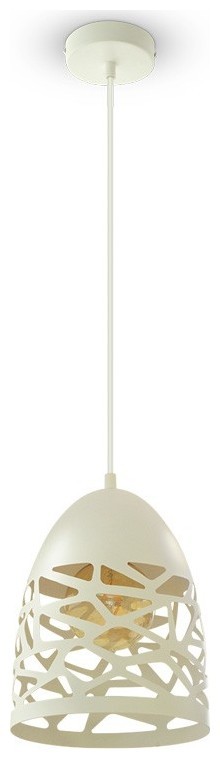 Κρεμαστό Φωτιστικό V-TAC Μεταλλικό Πλέγμα Λευκό Ματ με ντουί Ε27 3823