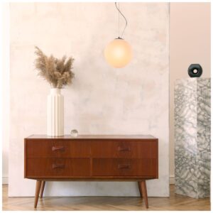 Κρεμαστό Φωτιστικό V-TAC Γυαλί Σφαίρα με Χρώμιο και ντουί Ε27 3839