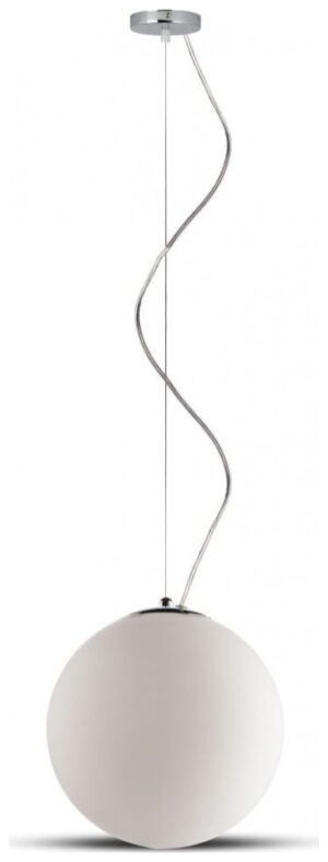 Κρεμαστό Φωτιστικό V-TAC Γυαλί Σφαίρα με Χρώμιο και ντουί Ε27 3839