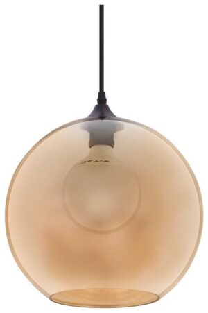 Κρεμαστό Φωτιστικό V-TAC Σφαιρικό Γυαλί Amber Φ300mm με ντουί Ε27 3866