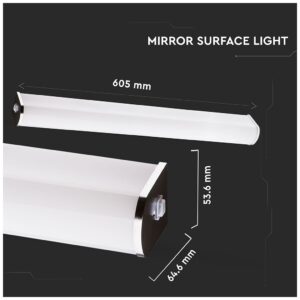 LED V-TAC Λάμπα Καθρέπτη Τύπου Φθορισμού 10W Χρώμιο IP44 Φώς ημέρας 3916