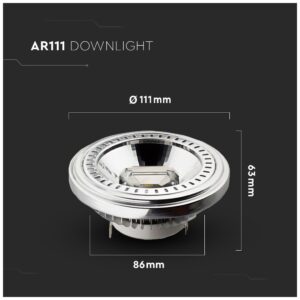 Λαμπτήρας LED AR111 220V 15W 20° Dimmable Θερμό Λευκό 4099