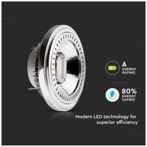 Λαμπτήρας LED AR111 sharp chip 12V 15W 20° Θερμό Λευκό 4084