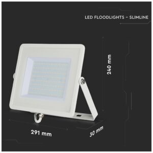 V-TAC LED Προβολέας 100W SAMSUNG CHIP SMD Σώμα Λευκό 5 χρόνια εγγύηση Ψυχρό Λευκό 417