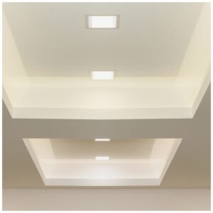 V-TAC LED panel χωνευτό 12W 3000K Θερμό λευκό Τετράγωνο γυάλινο