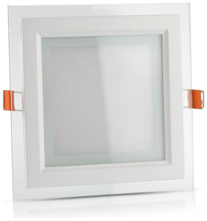 LED Πάνελ V-TAC 12W τετράγωνο γυαλί Φως Ημέρας