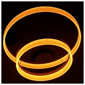 Soft Light V-TAC Κυκλικός Πολυέλαιος με δυο λεπτούς δακτύλιους 60W Φ60 Θερμό Λευκό