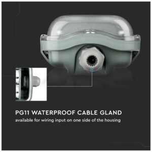 LED Φωτιστικό Αδιάβροχο με 2 Λάμπες LED τύπου φθορίου 2X 22W 150cm Ψυχρό Λευκό 6400