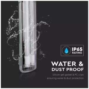 LED Φωτιστικό Αδιάβροχο με 2 Λάμπες LED τύπου φθορίου 2X 18W 120cm Ψυχρό Λευκό 6399