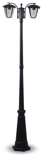 V-TAC Στύλος με Δύο Φαναράκια Κήπου 199cm με ντουι 2χΕ27  IP44  7062
