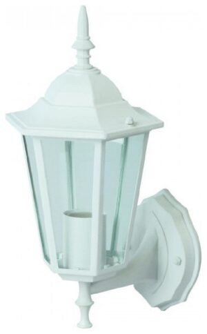 V-TAC Επιτοίχια Απλίκα Φαναράκι προς τα πάνω Λευκό Ματ με ντουί Ε27 IP44 7067