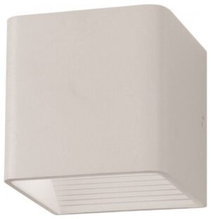 Φωτιστικό Τοίχου Απλίκα V-TAC 5W Αλουμίνιο Λευκό Τετράγωνο IP20 Bridglux Chip Θερμό Λευκό 7085