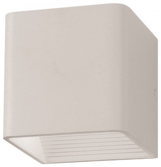 Φωτιστικό Τοίχου Απλίκα V-TAC 5W Αλουμίνιο Λευκό Τετράγωνο IP20 Bridglux Chip Θερμό Λευκό 7085