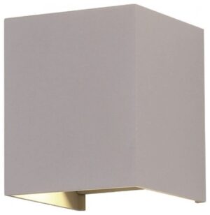 Φωτιστικό Τοίχου Απλίκα V-TAC 6W Αλουμίνιο Γκρι Τετράγωνο IP65 Bridglux Chip Θερμό Λευκό 7080