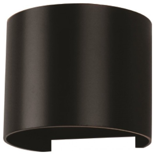 Φωτιστικό Τοίχου Απλίκα V-TAC 6W Αλουμίνιο Μαύρο Στρογγυλό IP65 Φως Ημέρας 7090