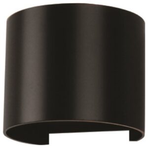 Φωτιστικό Τοίχου Απλίκα V-TAC 6W Αλουμίνιο Μαύρο Στρογγυλό IP65 Θερμό Λευκό 7081