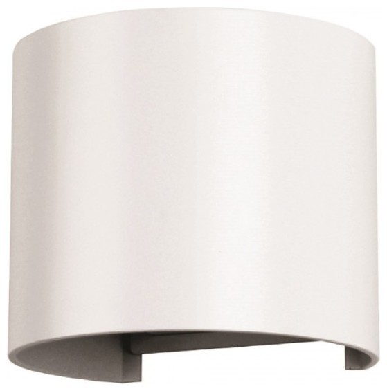 Φωτιστικό Τοίχου Απλίκα V-TAC 6W Αλουμίνιο Λευκό Στρογγυλό IP65 Θερμό Λευκό 7082