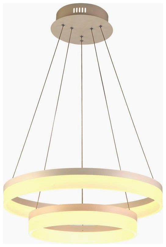 Soft Light V-TAC Κυκλικός Πολυέλαιος με δυο δακτυλίους 70W Φ60 Θερμό Λευκό