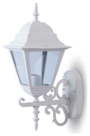 V-TAC Επιτοίχια Απλίκα Φαναράκι μεγάλο Λευκό Ματ με ντουί Ε27 IP44 7522