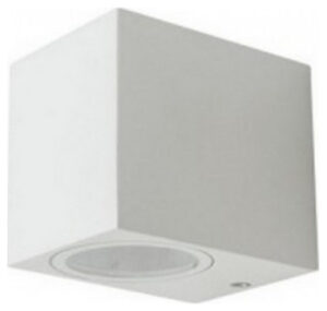 Φωτιστικό Τοίχου Σποτ Μονό V-TAC  Αλουμινίου Λευκό Κύβος με Ντουί GU10 220V 7539