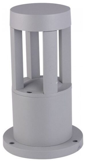 LED Φωτιστικό Δαπέδου Κολονάκι Αλουμινίου 25cm 10W Σώμα Γκρι Θερμό Λευκό 8319