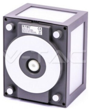 Φωτιστικό Τοίχου Απλίκα Φαναράκι Κύβος V-TAC 12W Αδιάβροχο IP65 Σώμα Μαύρο Φως Ημέρας 8341