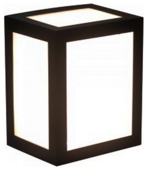 Φωτιστικό Τοίχου Απλίκα Φαναράκι Κύβος V-TAC 12W Αδιάβροχο IP65 Σώμα Μαύρο Ψυχρό Λευκό 8342