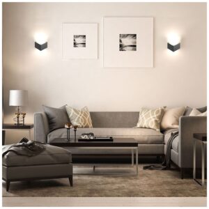 Φωτιστικό Τοίχου Απλίκα V-TAC 3W Μαύρο Τετράγωνο IP20 Bridglux Chip Φως Ημέρας 4000Κ 8347