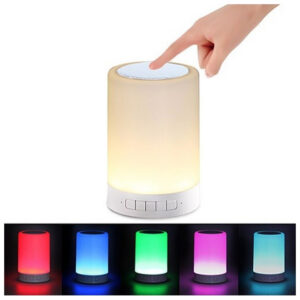 V-TAC Επιτραπέζιο φωτιστικό LED 5W με Ρύθμιση Φωτισμού 3000Κ + RGB και Ηχείο Bluetooth Χρώμα Λευκό