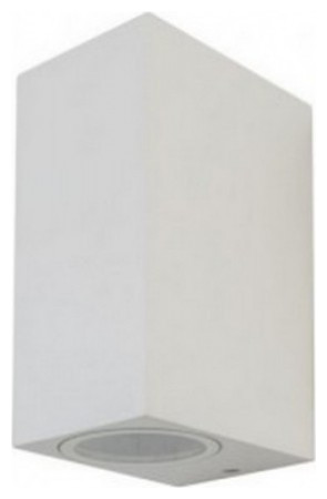 Φωτιστικό Τοίχου Σποτ Διπλό Πάνω- Κάτω V-TAC  Αλουμινίου Λευκό Παραλληλόγραμμο με 2 Ντουί GU10 220V 7541