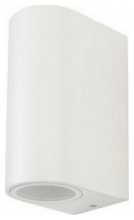 Φωτιστικό Τοίχου Σποτ Διπλό Πάνω- Κάτω V-TAC  Αλουμινίου Λευκό Στρογγυλό με 2 Ντουί GU10 220V 7542