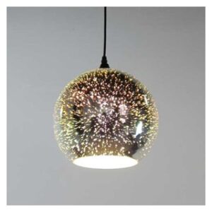 Κρεμαστό Φωτιστικό Κόσμημα V-TAC με 3D Γυαλί και ντουί Ε27