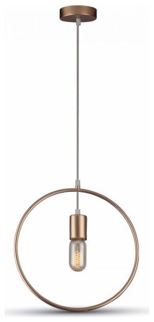 Κρεμαστό Φωτιστικό Μεταλλικό V-TAC Κύκλος Σαμπανιζέ Χρυσό με ντουί Ε27 3835