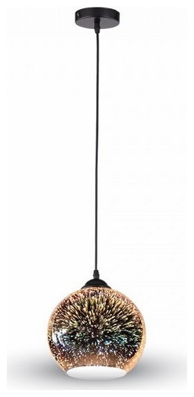 Κρεμαστό Φωτιστικό Κόσμημα V-TAC  με 3D Γυαλί και ντουί Ε27