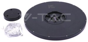 LED V-TAC Κρεμαστό Πάνελ 40W Στρογγυλό Μαύρο Φως Ημέρας