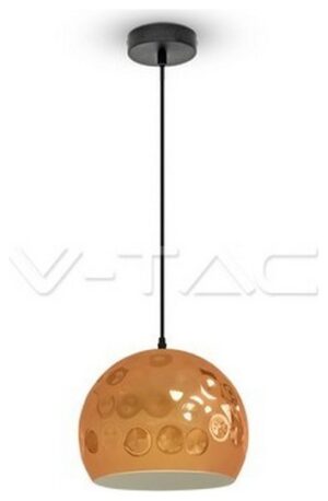 Κρεμαστό Φωτιστικό V-TAC ROSE GOLD Χαλκός με ντουί Ε27 Φ250 3717