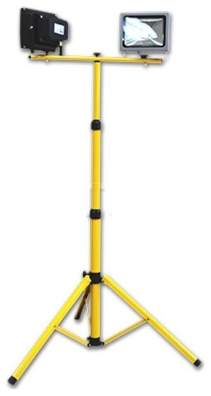 Τρίποδας για 2 προβολείς led κίτρινος 9104