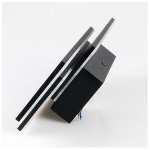 V-TAC Φωτιστικό Τοίχου Απλίκα 12W Παραλληλόγραμα Μαύρο Θερμό Λευκό 8204