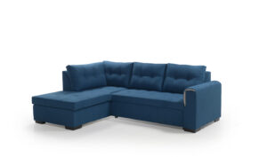 Γωνιακός καναπές κρεβάτι Vanty με αποθηκευτικό χώρο, μαύρο 252x178x90cm Αριστερή γωνία – MAT-TED-2114