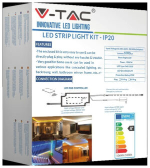 Ολοκληρωμένο σετ Ταινίας LED V-TAC 10W (14.4W) 60 smd 5050 Led/m RGB 2544